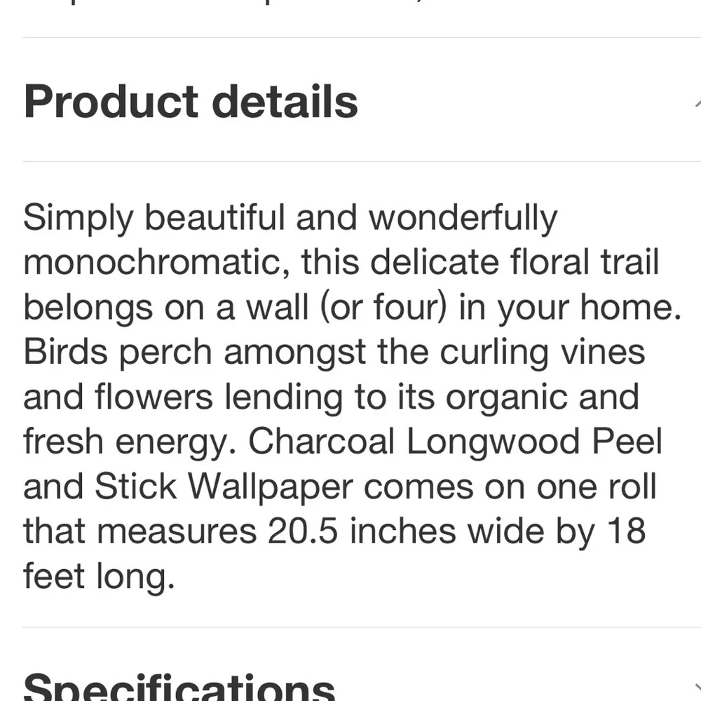 2!!!! NUWALLPAPER NWT long wood peel & stick wallpaper -charcoal